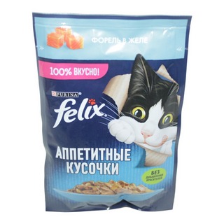 Корм для кошек Феликс аппетитные кусочки форель 75г